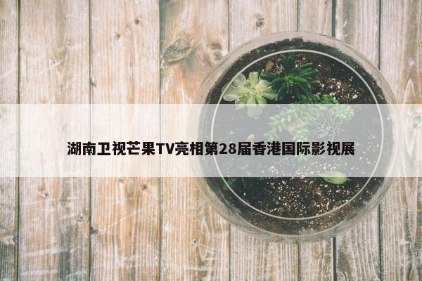 湖南卫视芒果TV亮相第28届香港国际影视展